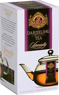 BASILUR Specialty Darjeeling Pot Sachet schwarzer Tee 10x3,5g von BALISUR