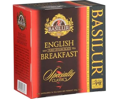 BASILUR Specialty English Breakfast schwarzer Tee 50x2g von Basilur