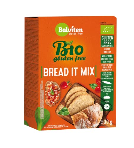 Balviten | Brotmischung | BIO Mix zum Brotbacken | Zutaten aus kontrolliert biologischem Anbau | Glutenfrei | Laktosefrei | Enthält keine Eier | Für Menschen mit Zöliakie | Packung 500 g von Balviten gluten - free