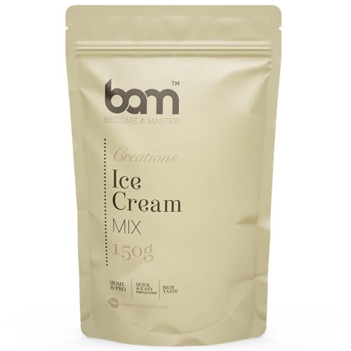 BAM Dessert-Mischungen, schnelle und einfache Zubereitung, Backen für Zuhause und Profi, reichhaltiger Geschmack (Eiscreme-Mix, 150 g) von BAM