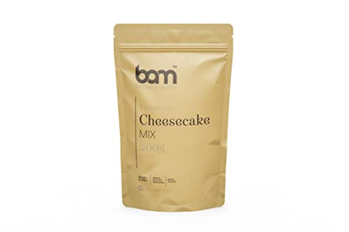 BAM Dessert-Mischungen, schnelle und einfache Zubereitung, Backen für Zuhause und Profi, reichhaltiger Geschmack (Cheesecake Mix, 200 g) von BAM