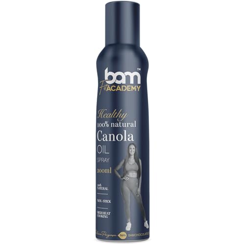 BAM Öl-Spray, Natürliches 100% Öl-Kochspray, Für gesundes Kochen und Braten, 200 ml (Canolaöl) BAM Öl-Spray, Natürliches 100% Öl-Kochspray, Für gesundes Kochen und Braten, 200 ml (Canolaöl) von BAM
