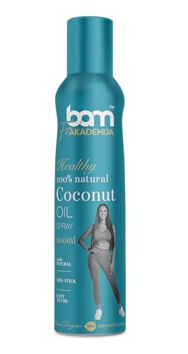 BAM Öl-Spray, Natürliches 100% Öl-Kochspray, Für gesundes Kochen und Braten, 200 ml (Kokosnussöl) von BAM