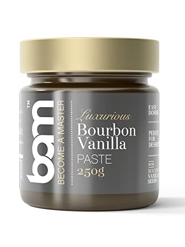 BAM Luxuriöse Bourbon-Vanillepaste, Home and Pro Baking, Vanilleextrakt aus Madagaskar für Desserts (250 g) von BAM