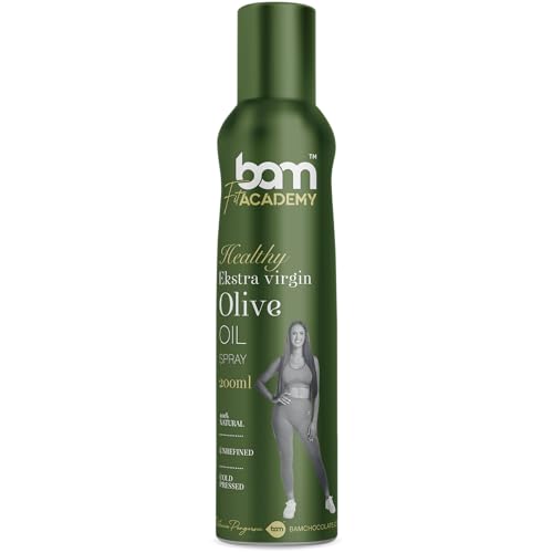 BAM Öl-Spray, Natürliches 100% Öl-Kochspray, Für gesundes Kochen und Braten, 200 ml (Natives kaltgepresstes Olivenöl extra) BAM Öl-Spray, Natürliches 100% Öl-Kochspray, Für gesundes Kochen und Braten, 200 ml (Natives kaltgepresstes Olivenöl extra) von BAM