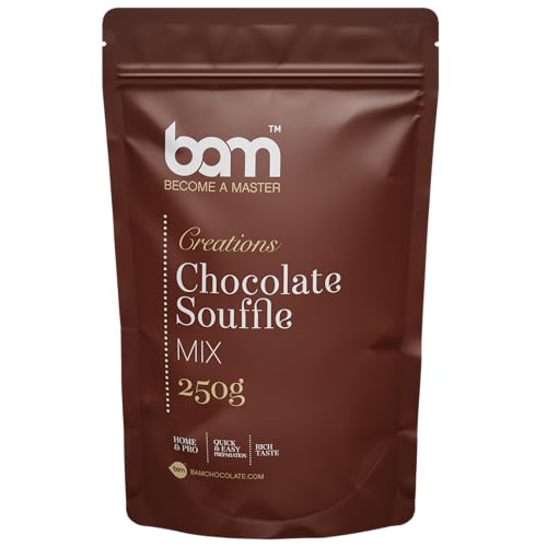 BAM Dessert-Mischungen, schnelle und einfache Zubereitung, Backen für Zuhause und Profi, reichhaltiger Geschmack (Schokoladensoufflé-Mix, 250 g) von BAM