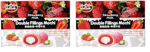 BAMBOO HOUSE Mochi, Erdbeere und Milch - 1 x 180 g (Packung mit 2) von Bamboo House
