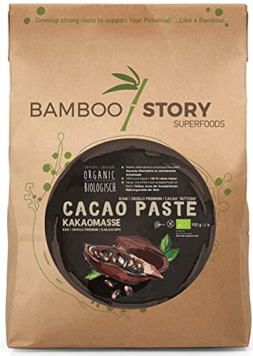 NEU | Roh | BAMBOO STORY | Kakaomasse | Kakaochips | Criollo | Peruanishes | Bio | 900g von BAMBOO STORY