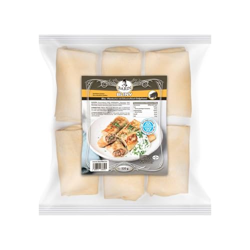 BARIN Bliny Pfannkuchen mit Herzhafter Fleischfüllung 520g Vorgebratene Tiefgefrorene Traditionelle Bliny mit Saftiger Aromatischer Fleischfüllung Schnelle Zubereitung Ideal für Schnelle Mahlzeiten BARIN Bliny Pfannkuchen mit Herzhafter Fleischfüllung 520g Vorgebratene Tiefgefrorene Traditionelle Bliny mit Saftiger Aromatischer Fleischfüllung Schnelle Zubereitung Ideal für Schnelle Mahlzeiten von BARIN
