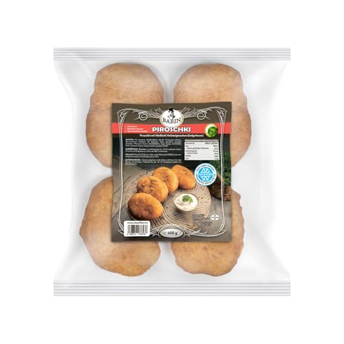 BARIN Piroschki mit Weißkohl Füllung, 450g Tiefgefroren, 4 Stück pro Packung, Vegetarische Hefeteigtaschen mit Möhren, Ideal für Snacks, Hauptgerichte oder Beilagen, Einfach Zuzubereiten BARIN Piroschki mit Weißkohl Füllung, 450g Tiefgefroren, 4 Stück pro Packung, Vegetarische Hefeteigtaschen mit Möhren, Ideal für Snacks, Hauptgerichte oder Beilagen, Einfach Zuzubereiten von BARIN
