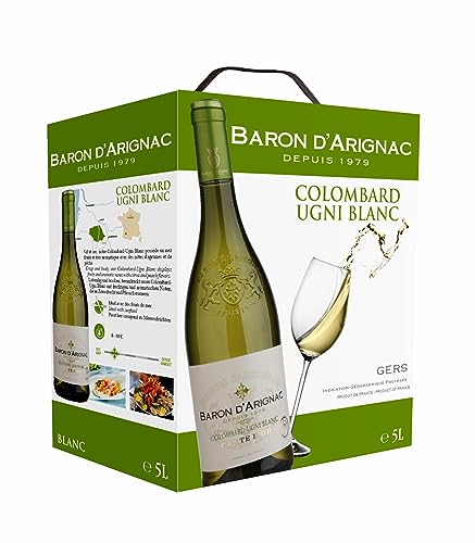 Baron d'Arignac - Colombard, Ugni Blanc, Weißwein in Bag-in-Box (1 x 5L) von Baron d'Arignac
