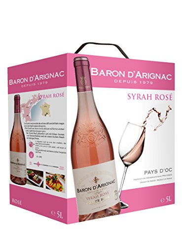 Baron d'Arignac - Syrah rosé, Roséwein aus dem Pays d'Oc in Bag-in-Box (1 x 5L) von Baron D'Arignac
