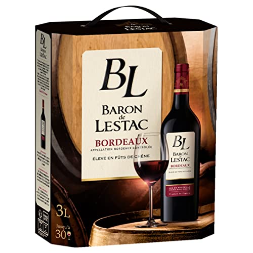 BARON DE LESTAC - Rotwein Trocken (3 L) - AOP Bordeaux - Bag in Box von BARON DE LESTAC