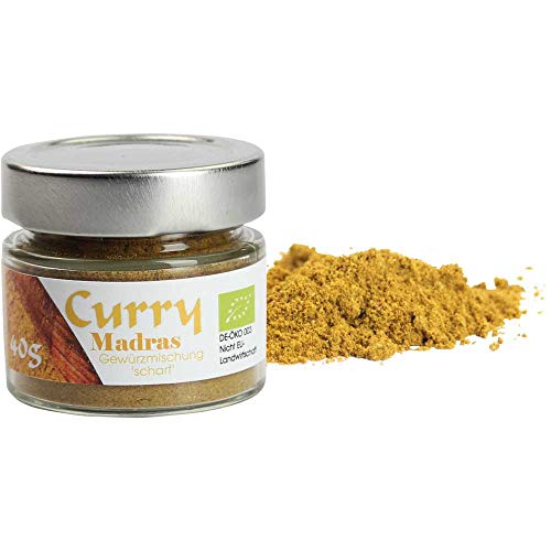 Curry 'Madras' scharf Gewürzmischung Vegan BARRIQUE-Feine Manufaktur Deutschland 40g-Glas von BARRIQUE-Feine Manufaktur