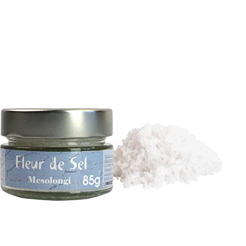 Fleur de Sel aus Mesolongi 'Salzblumen-Meersalz' Vegan BARRIQUE-Feine Manufaktur Griechenland 85g-Glas von BARRIQUE-Feine Manufaktur