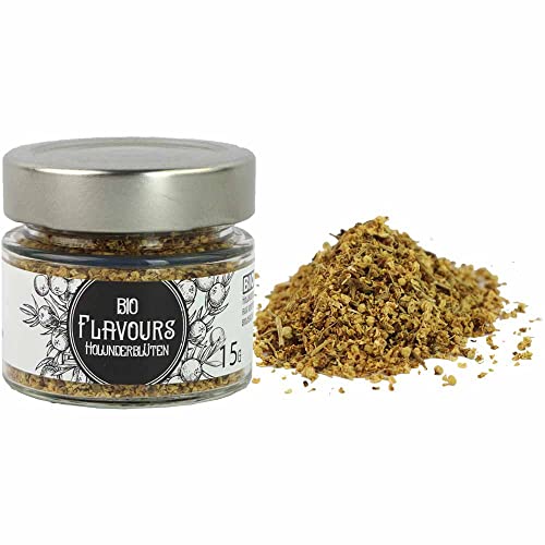 Holunderblüten für Gin,15g vegan BARRIQUE-Feine Manufaktur Deutschland 15g-Glas von BARRIQUE-Feine Manufaktur
