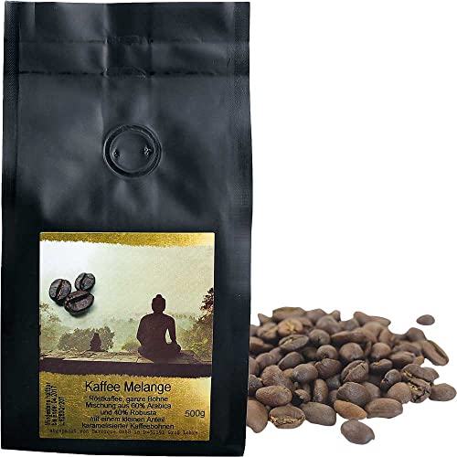 Kaffeebohnen Melange ganze Bohnen, 60% Arabica Vegan BARRIQUE-Feine Manufaktur Deutschland 500g-Pack von Barrique