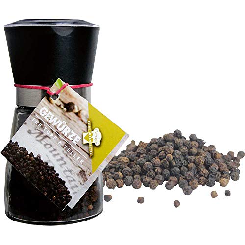 Pfeffer Tellicherry Pfeffer in Pfeffermühle Vegan BARRIQUE-Feine Manufaktur Indien 90g-Glas Pfeffer Tellicherry Pfeffer in Pfeffermühle Vegan BARRIQUE-Feine Manufaktur Indien 90g-Glas von Barrique