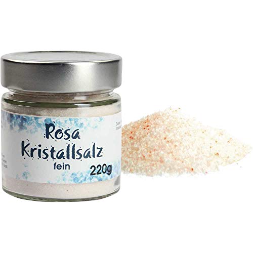 Salz Himalaya fein Rosa Salz aus Pakistan Vegan BARRIQUE-Feine Manufaktur Pakistan 220g-Glas von BARRIQUE-Feine Manufaktur