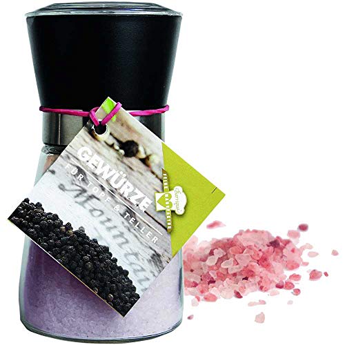 Salz Himalaya grob in Mühle Rosa Salz aus Pakistan Vegan BARRIQUE-Feine Manufaktur Pakistan 175g-Glas von BARRIQUE-Feine Manufaktur