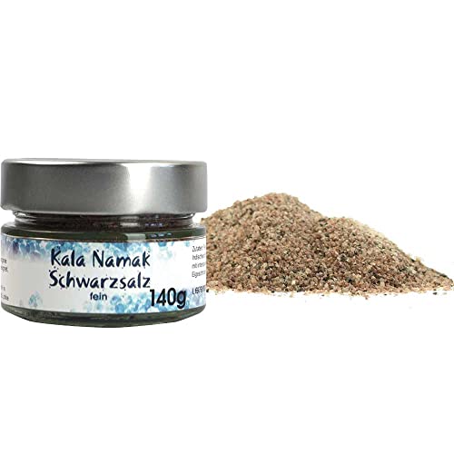 Salz Kala-Namak fein Indisches Schwarzsalz Vegan BARRIQUE-Feine Manufaktur Indien 140g-Glas von BARRIQUE-Feine Manufaktur