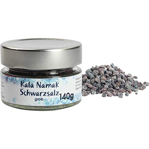 Salz Kala-Namak grob Indisches Schwarzsalz Vegan BARRIQUE-Feine Manufaktur Indien 140g-Glas von BARRIQUE-Feine Manufaktur