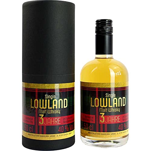 Whisky Lowland Single Malt 3 years old Vegan BARRIQUE-Unabhängiger Abfüller Vereinigtes Königreich UK 500ml-Fl (59.60€/L) von BARRIQUE-Unabhängiger Abfüller