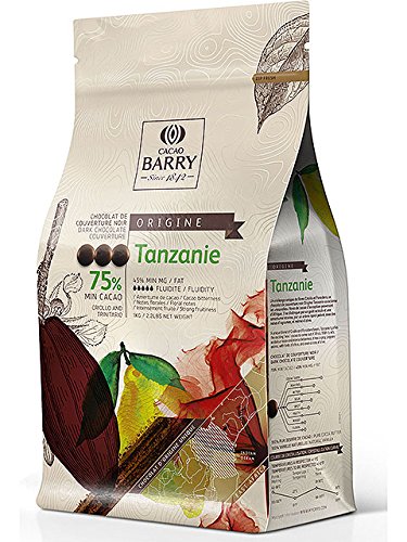 Origine Tanzanie, dunkle Schokolade, Callets, 75% Kakao, 1 kg von Cacao Barry