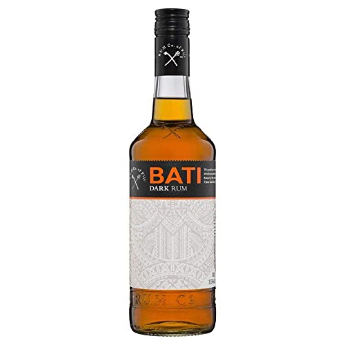 BATI Dark Rum - Trockenfrüchte, Melasse, Eiche - aromatisch & intensiv - 2 Jahre tropisch gereifter Fidschi Rum - für Cocktails, Longdrinks & Tee mit Rum - 40% (1x 0.7 L) von BATI