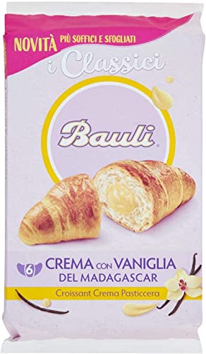 18x Bauli Cornetti Croissant brioche kekse kuchen mit creme Custard 50g italien von Bauli
