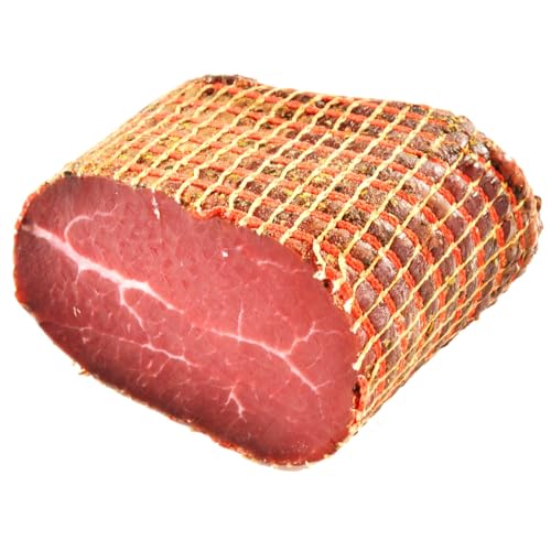 BAVAREGOLA Bresaola Rinderschinken luftgetrocknet aus Italien 400g - Italienischer Schinken am Stück - Südtiroler Spezialität von Viktor Kofler/Lana BAVAREGOLA Bresaola Rinderschinken luftgetrocknet aus Italien 400g - Italienischer Schinken am Stück - Südtiroler Spezialität von Viktor Kofler/Lana von BAVAREGOLA