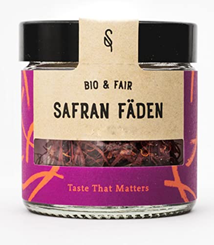 SoulSpice BIO Safran Fäden 1g - Premium Fairtrade Gewürz in höchster Negin Spitzen Qualität von BAVAREGOLA