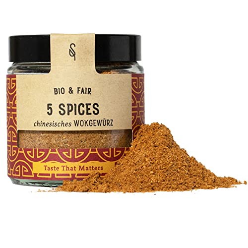 BIO Wok Gewürz 5 Spices - der Klassiker der Chinesischen Küche - 45g SoulSpice Premium Fairtrade Gewürzmischung von BAVAREGOLA