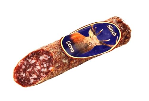 Italienische Salami - Südtiroler Hirschsalami 200g - Viktor Kofler Salami Spezialität aus Lana/Südtirol von BAVAREGOLA
