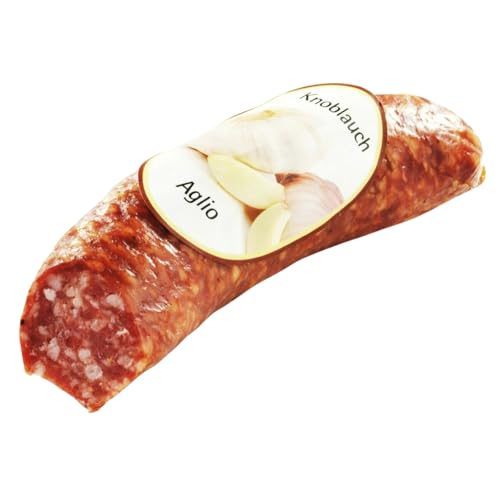 Italienische Salami - Südtiroler Knoblauch Salami 220g - Viktor Kofler Salami Spezialität aus Lana/Südtirol von BAVAREGOLA