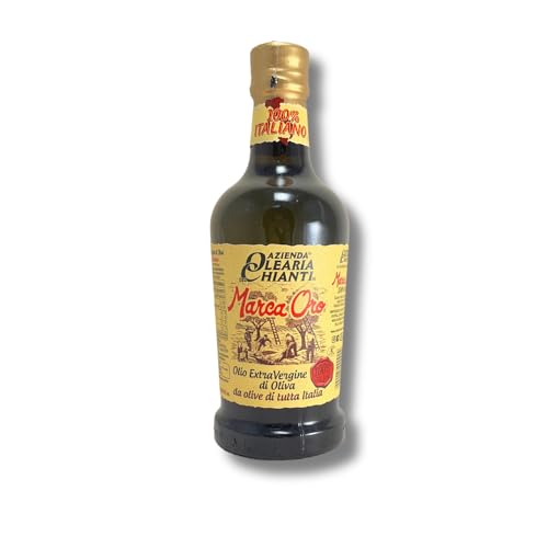 Marco Oro Olio Extra Vergine 0,5L - Natives, Kaltgepresstes & gefiltertes Italienisches Olivenöl aus 100% Italienischen Oliven - Premium Ölivenöl aus Italien von BAVAREGOLA