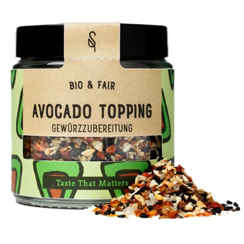 SoulSpice Avocado Topping Bio 55g - Crunchy Bio Gewürz für Avocado, Guacamole, Hummus & Bowl Gerichte - Gewürzmischung 100% Bio und Fairtrade von BAVAREGOLA
