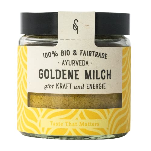 SoulSpice BIO Goldene Milch Pulver 50g I Golden Milk - Kurkuma Latte - Bio Gewürzmischung mit Kurkuma, Ingwer, Kardamom & Zimt von BAVAREGOLA