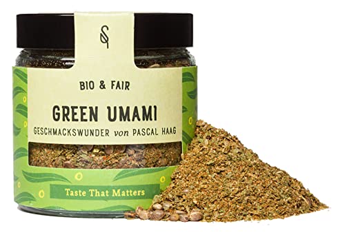 SoulSpice BIO Green Umami Gewürz 45g - Premium Kräuter Gewürzmischung für intensiven Geschmack bei Gemüse, Salat, Kartoffeln oder Quark - Das Geschmackswunder Zubehör zum Grillen & Kochen von BAVAREGOLA