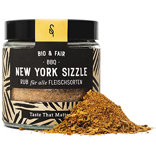 SoulSpice BIO Grillgewürz - New York Sizzle - 60g Premium BBQ-Rub für den typisch rauchigen Grill Geschmack von BAVAREGOLA