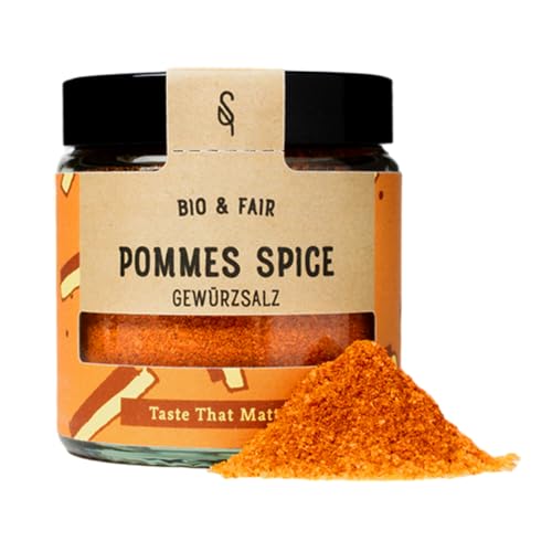 SoulSpice Bio Pommes Gewürz - 80g Pommessalz - natürliche Gewürzmischung für authentische und schmackhafte Pommes Frites - Pommes Spice 100% Bio und Fairtrade von BAVAREGOLA