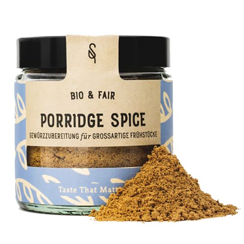 SoulSpice Bio Porridge Gewürz - 50g Bio Gewürzmischung für Porridge, Oatmeal, Haferbrei und Müsli - Der Geschmacksbooster für dein Frühstück - 100% Bio & natürlich von BAVAREGOLA