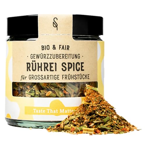 SoulSpice Bio Rührei Spice 45g - Bio Gewürz für Rührei, Spiegelei oder Omelette - Gewürzmischung 100% Bio und Fairtrade für den perfekten Start in den Tag von BAVAREGOLA