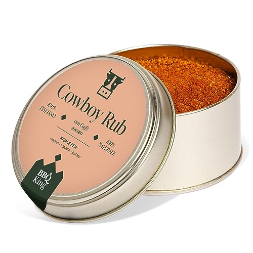 BBQ KING - Cow Boy Rub Pack à 70 Gr, Dry Rub Bbq für Steaks Ideal für Barbecue und Grill, Cucina 100% Gewürz Set Made in Italy, Gewürzmischung für Steaks, Hamburger oder Braten BBQ KING - Cow Boy Rub Pack à 70 Gr, Dry Rub Bbq für Steaks Ideal für Barbecue und Grill, Cucina 100% Gewürz Set Made in Italy, Gewürzmischung für Steaks, Hamburger oder Braten von BBQ KING SPICES ARE ALWAYS THE SECRET