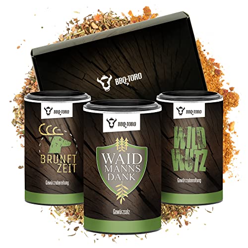 BBQ-Toro Gewürze Set "Bock auf Wild" | 340 gr. | Gewürzzubereitung | perfektes Gewürz 3er Set für Ihre Wildgerichte | Fleischgewürz, Gulaschgewürz, Würzmischung, Gewürzsalze, Gewürzmischungen BBQ-Toro Gewürze Set "Bock auf Wild" | 340 gr. | Gewürzzubereitung | perfektes Gewürz 3er Set für Ihre Wildgerichte | Fleischgewürz, Gulaschgewürz, Würzmischung, Gewürzsalze, Gewürzmischungen von BBQ-Toro