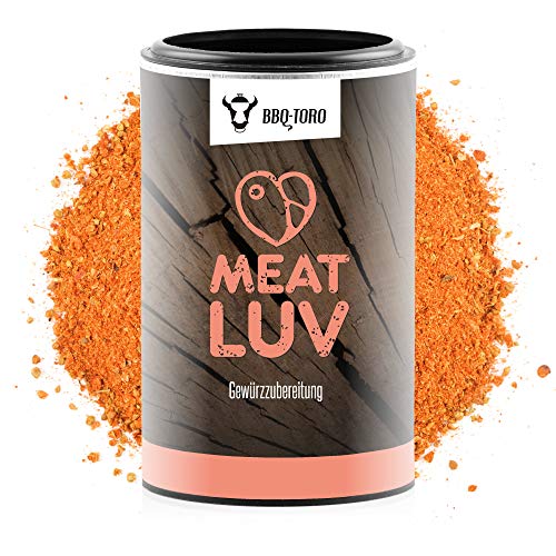 BBQ-Toro "Meat Luv" | 120 gr. Gewürzzubereitung | Für Klassiker, wie Steaks, Fleischspieße und vieles mehr | Grillgewürze, Fleischgewürz, Würzmischung, Gewürzsalze, Gewürzmischungen von BBQ-Toro
