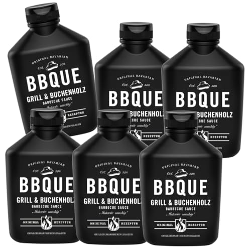 BBQUE Bayrische Barbecue Sauce "Grill & Buchenholz" | 6er Pack von BBQUE