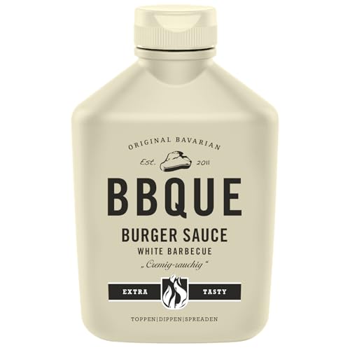 BBQUE - Burger Sauce White Barbecue - Weiße Barbecue Sauce - Cremig-rauchig mit fruchtiger Note - Squeeze-Flaschen 1x 400 ml von BBQUE