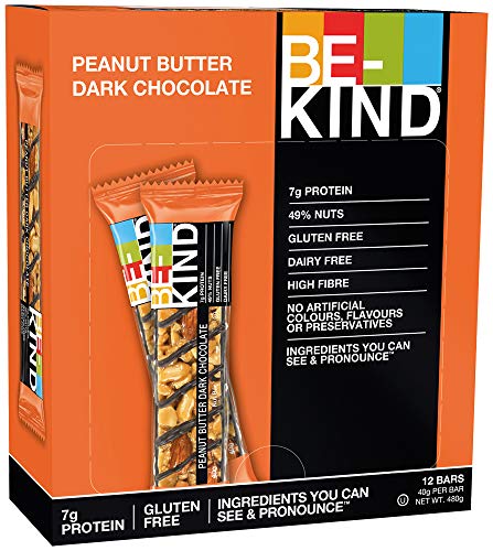BE KIND Peanut Butter Dark Chocolate, 12er Pack (12 Riegel à 40 g) von BE-KIND