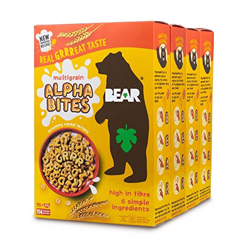 Bear Alphabites Müsli, Multigrain, 350 g, 4 Stück von BEAR